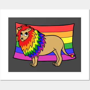 Gay Pride Lion Posters and Art